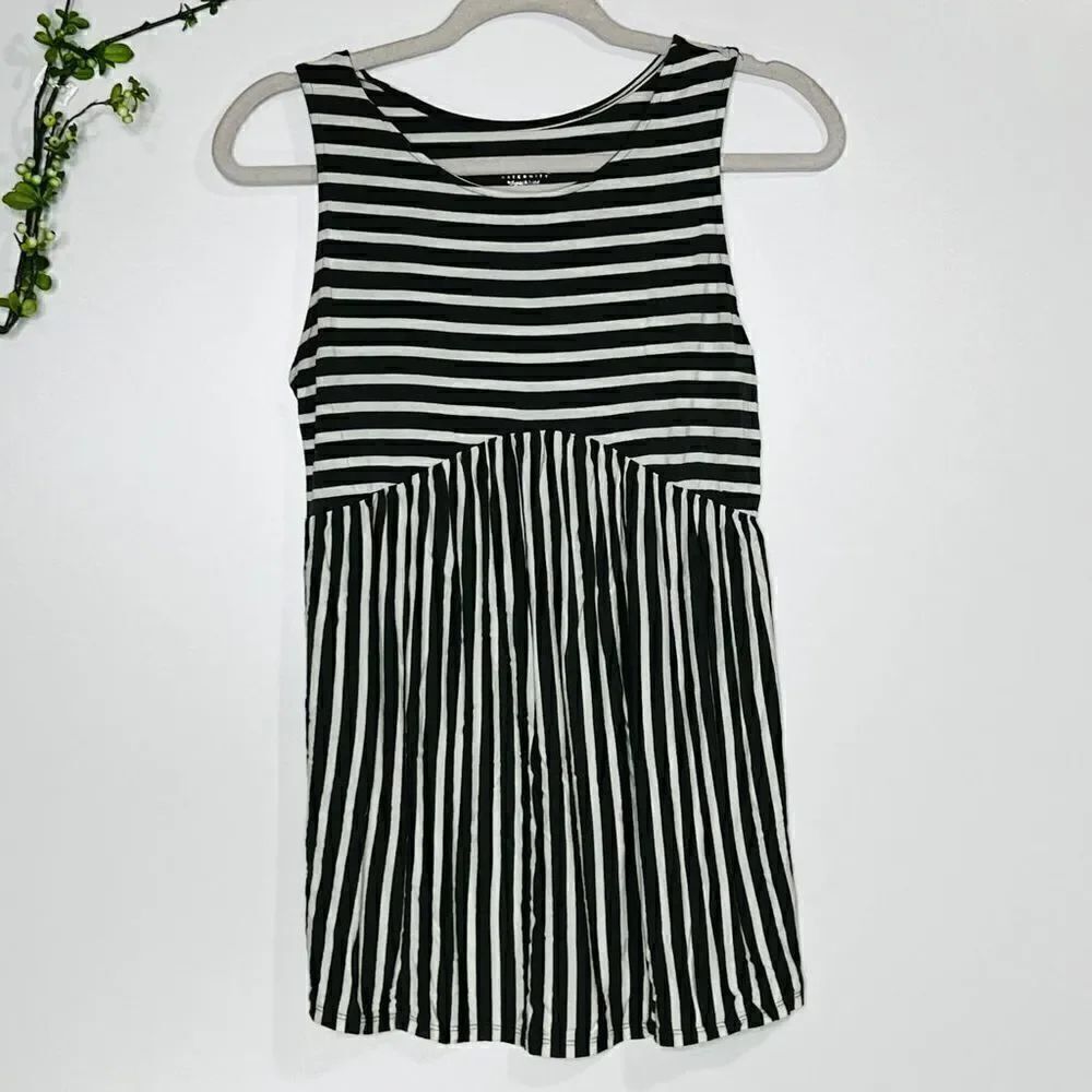 Isabel Maternity Olive Green & White Stripe Tank Top